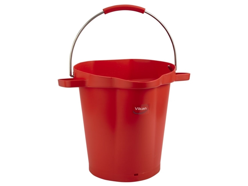Matskopa, Vikan, 38x47x47cm, 20 l, röd, PP/rostfritt stål | Rengöring - Avfallshantering - Hinkar & tillbehör | GameStuff