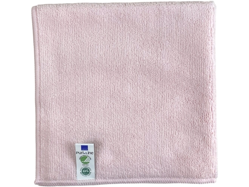 Rengøringsklud, ABENA Puri-Line Basic, 32x32cm, rød, mikrofiber - (10 stk.)