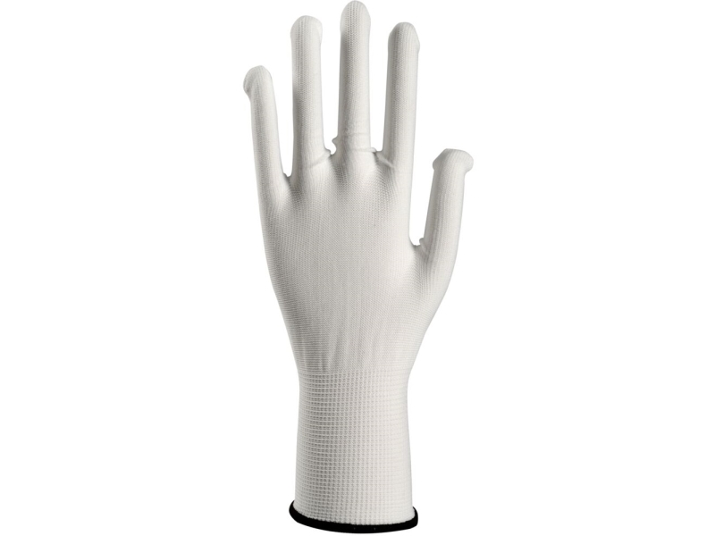 Tekstil Handske, Abena, 11, Hvid, Polyester - (50 Stk.)