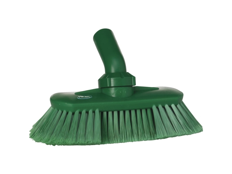 Drejeledsbørste med vandgennemløb, Vikan, flere farver, PP/polyester/rustfrit stål, 24 cm, bløde børstehår, s - Grøn - Børster og koste - Fødevaregodkendt - NODISCOUNT