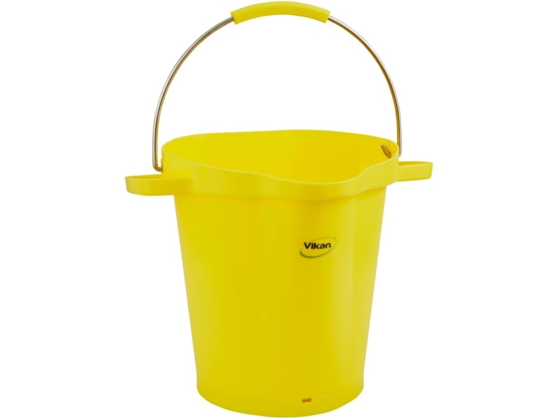 Matskopa, Vikan, 47x47x38cm, 20 l, gul, PP/rostfritt stål | Rengöring - Avfallshantering - Hinkar & tillbehör | GameStuff