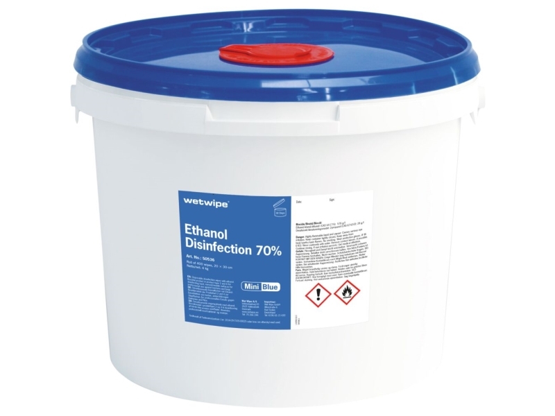 Overfladedesinfektion, Wet Wipe, 30x20cm, 70% ethanol, med IPA sprit - (2 stk.)