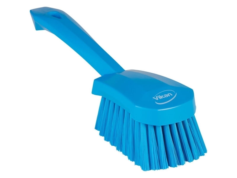 Opvaskebørste, Vikan, 27cm, blå, polyester/PP/rustfrit stål, m/kort skaft