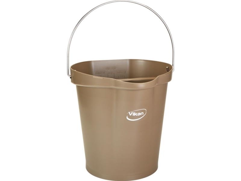 Spand til fødevarer, Vikan, 31,8x32,5cm, 12 l, brun, PP/rustfrit stål