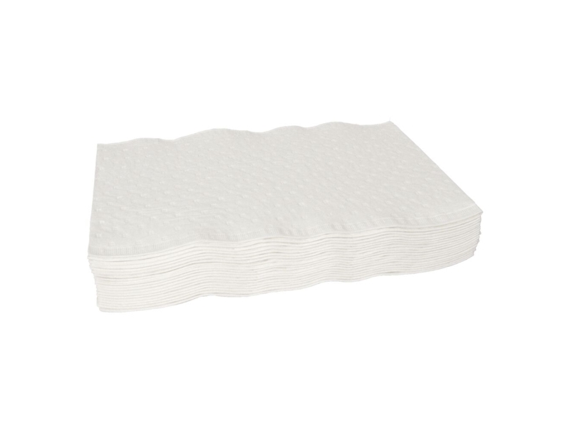 Papirvaskeklud, ABENA, 3-lags, plain, 19x19cm, hvid, engangs - (1 kolli = 1800 stk.)