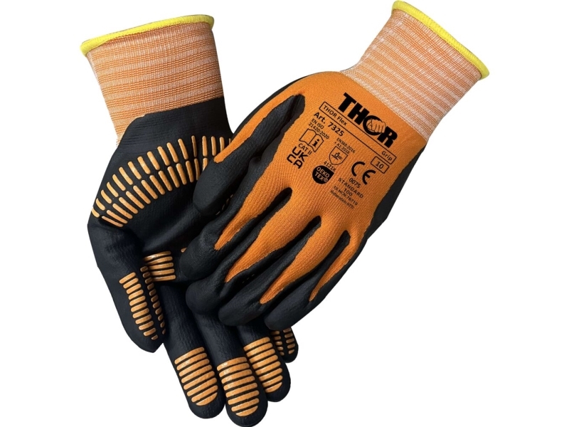 Fingerhandschuh Aus Nitril, Thor Flex Grip, 11, Schwarz, Nitril/Polyester
