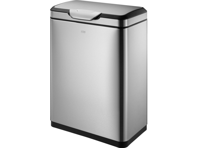 Abfalleimer, Eko Touch Pro, Stahl Matt, Edelstahl, 1-Kammer, 45 Liter, Mit Kunststoff-Inneneimer Und Weichem ...