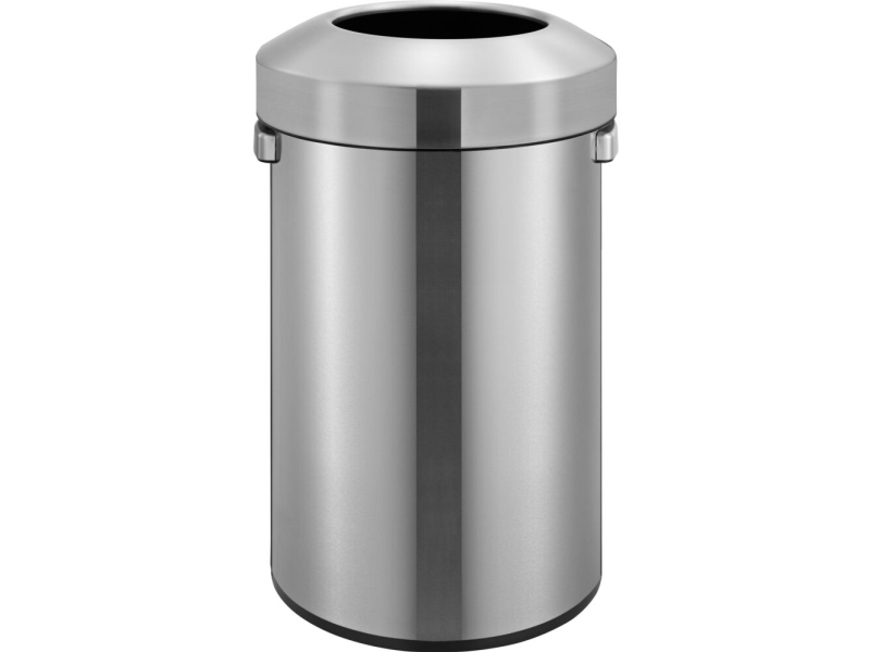 Abfalleimer, Eko Urban, Stahl Matt, Edelstahl, 1-Kammer, 60 Liter, Mit Kunststoff-Inneneimer