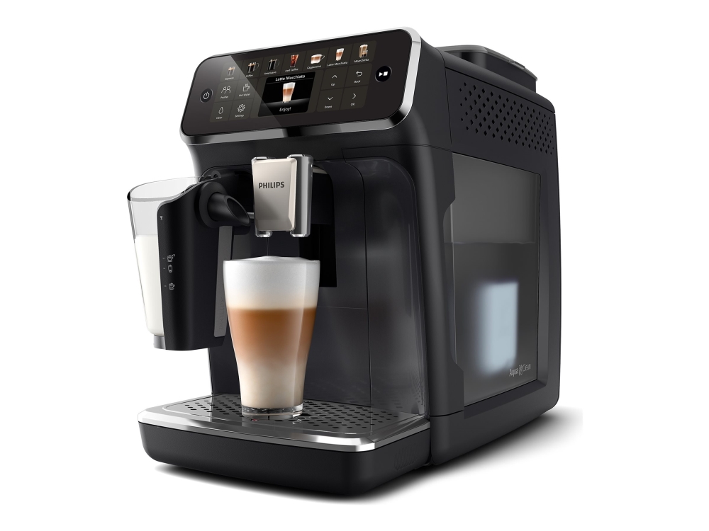 Philips Series 4400 Ep4441 - Automatisk Kaffemaskine Med Mælkeskummer - 15 Bar - Sort