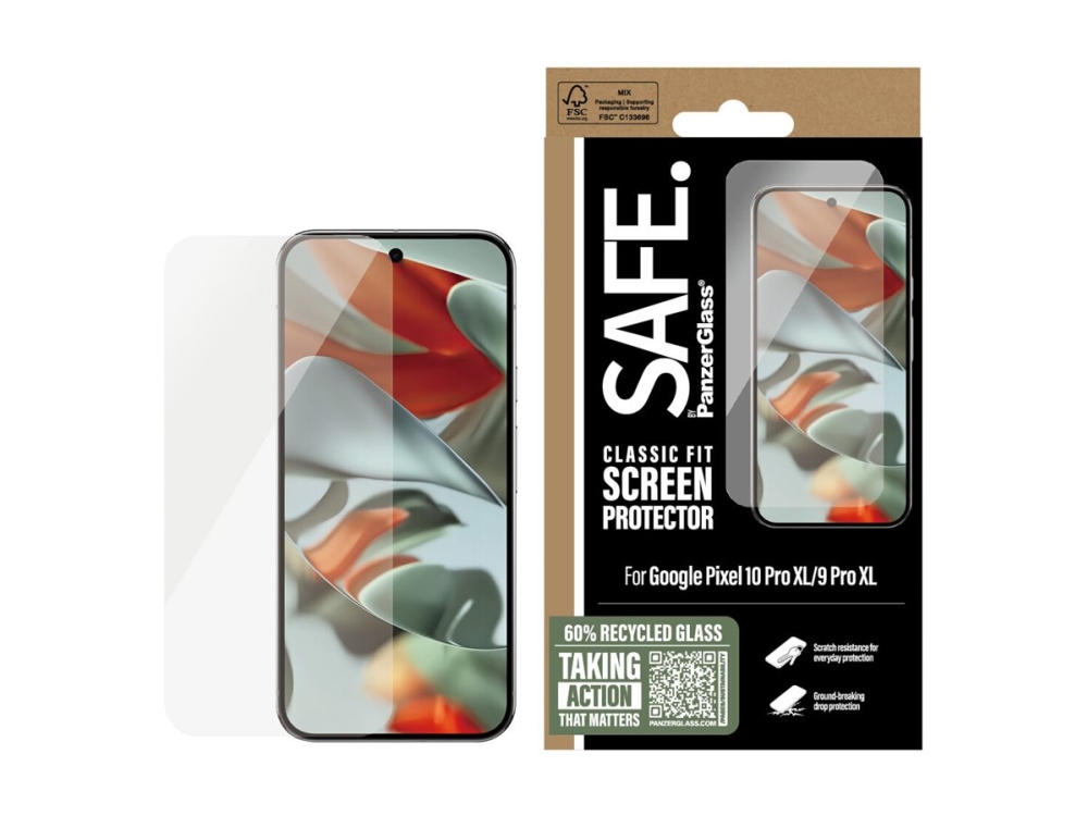 PanzerGlass SAFE. by Screen Protector Google Pixel 10 Pro XL | 9 Pro XL | Classic Fit Skærmbeskytter