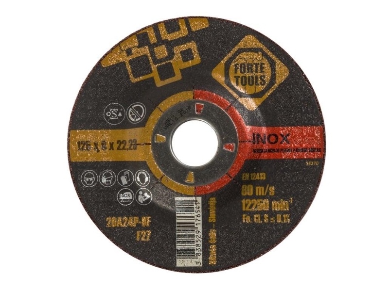 Forte Slibeskive 125X6,5X22,23 Mm