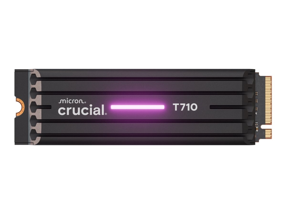 Crucial T710 - SSD - krypterat - 4 TB - inbyggd - M.2 2280 - PCI Express 5.0 (NVMe) - TCG Opal Encryption 2.01 - integrerad kylfläns | Datorkomponenter - Hårddisk & Lagring - SSD | GameStuff