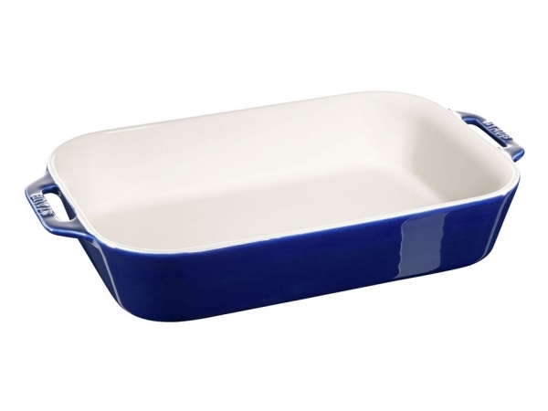 Staub 40511-149-0, Gryde bradepande, Rektangulær, Keramisk, Blå, -20 - 300 °C, 4,4 L