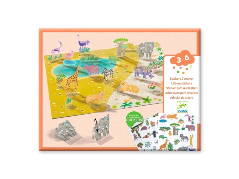 Creative Kit Djeco Lift Up Stickers Animals