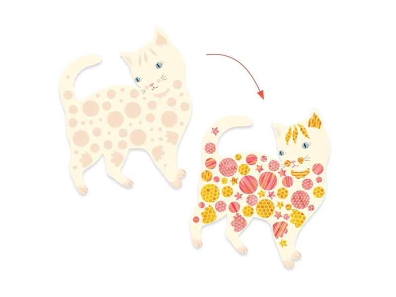 Djeco Skapa med papper - Elodies söta katter