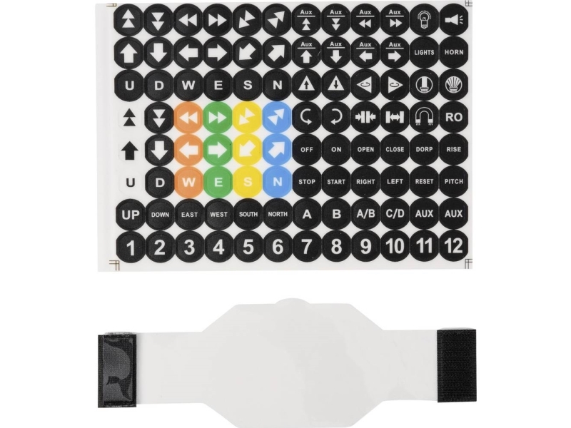 Tru Components 6 Button Cover & Sticker Tc-13660444 Med Plade, Med Beskyttelsesdæksel 1 Stk