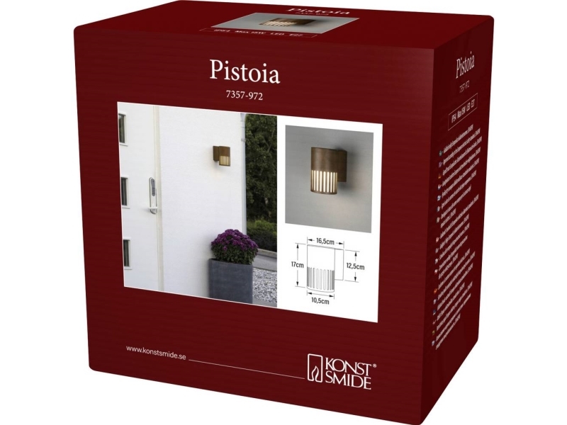 Konstsmide Pistoia 7357-972 Ulkoseinävalaisin E27 15 W Ristikko