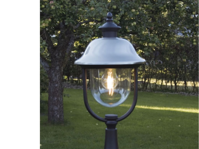 Konstsmide 7241-000, Außensockel-/Pfostenbeleuchtung, Schwarz, Edelstahl, Garten, Patio, Transparent, 1 Glühbirne(N), Klar