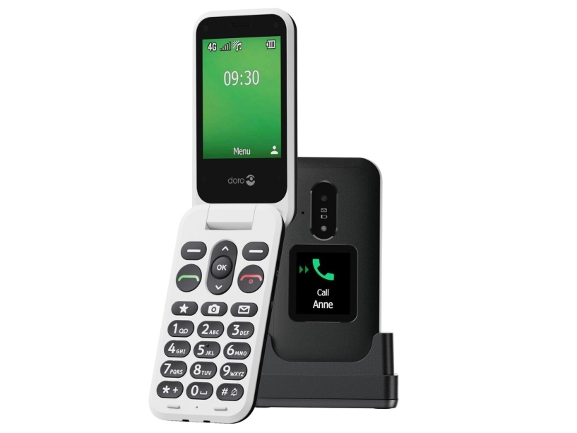 Doro Leva E30, Muslingeskal, Single Sim, 7,11 Cm (2.8"), 0,3 Mp, 1150 Mah, Sort, Hvid
