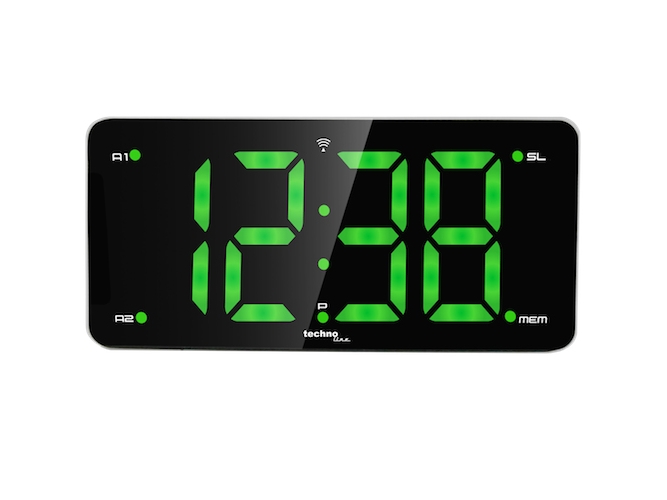Technoline Wt 486, Digital Alarmur, Rektandel, Sort, 12/24H, Am, Fm, Vekselstrøm/Batteri