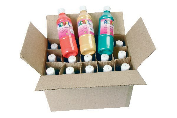 Acryl Metallic 500ml 15 ass i papkasse | Hobby - Färg vattenbaserad - Akryl Sprayfärg | GameStuff