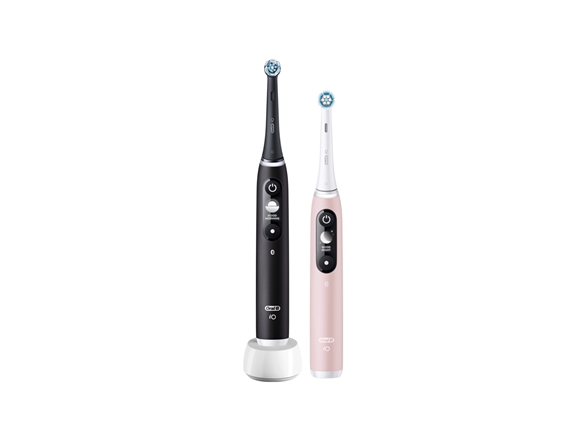 Oral-B Io 6 Duo Elektrisk Tandbørste 2 Stk. Sort, Lyserød