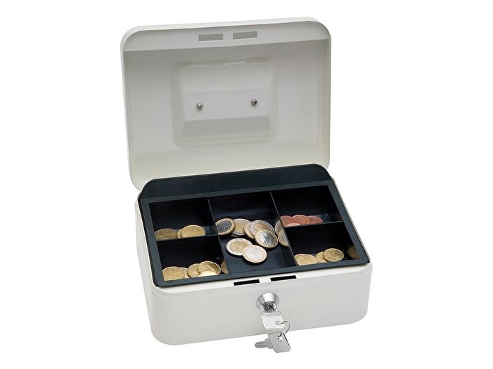 Wedo 145 200X, Stål, Vit, nyckel, 200 x 160 x 90 mm, 2 styck | Möbler - Tillbehör - Kassa och valuta tillbehör | GameStuff