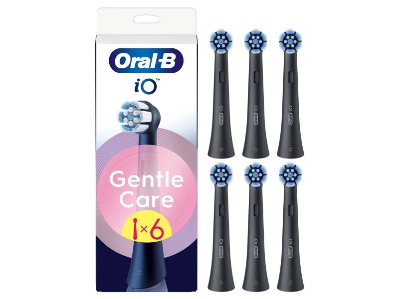 Borsthuvud iO Gentle Care Black 6st | Hälsa - Tandvård - Tandborsthuvuden | GameStuff