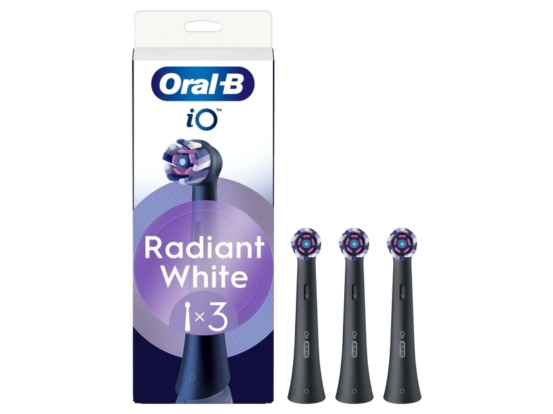 Oral-B Io Radiant White Black Replacement Brushes 3Pcs, Black