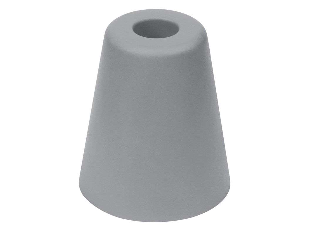 Dørstøtte/ dørstop, 8 cm, Ø 7 cm, gummi, grå