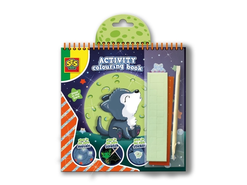 SES Creative - Malebog med selvlysende aktiviteter - Kreativitets- og tegnelegetøj - Legekammeraten.dk
