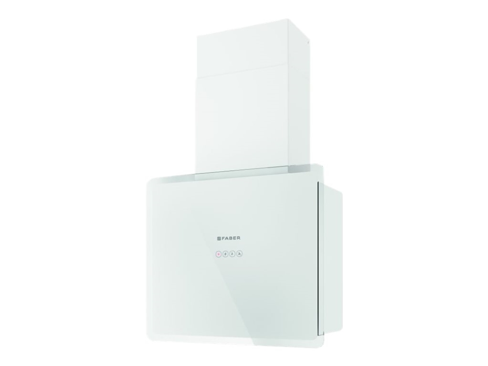Faber Glam-Fit 55 WH - Hætte - skorsten - bredde: 54.8 cm - dybde: 22.5 cm - udtrækning og recirkulation (-) - med intern motor - hvid