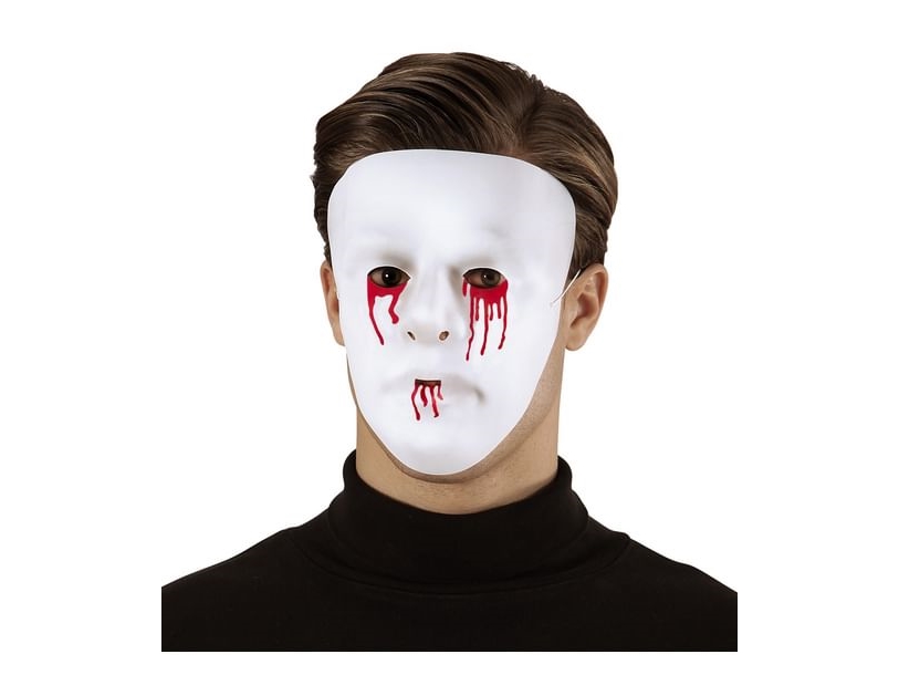 Weiße Maske Mit Blut