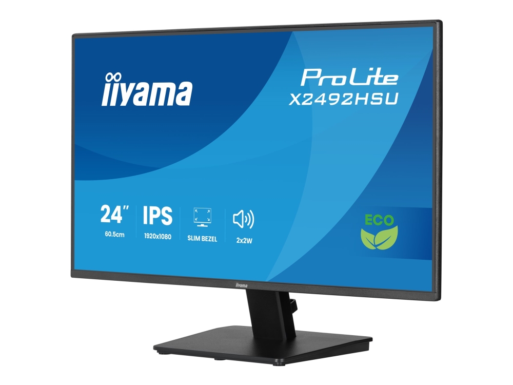 Iiyama Prolite X2492hsu-B1 - Led-Skærm - 24" - 1920 X 1080 Full Hd (1080P) @ 120 Hz - Ips - 300 Cd/M² - 1500:1 - 3 Ms - Hdmi, Displayport - Højtalere
