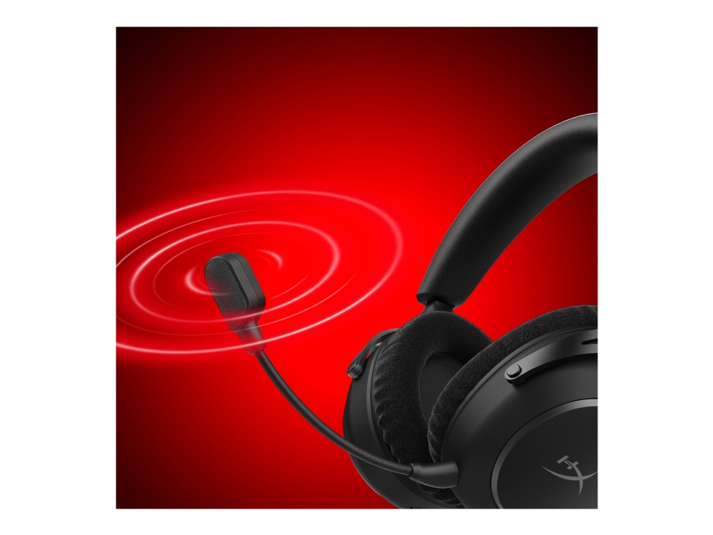 HyperX Cloud Alpha 2 - Headset - fullstorlek - Bluetooth/radiofrekvens 2,4 GHz - trådlös, kabelansluten - 3,5 mm kontakt, USB-C - svart