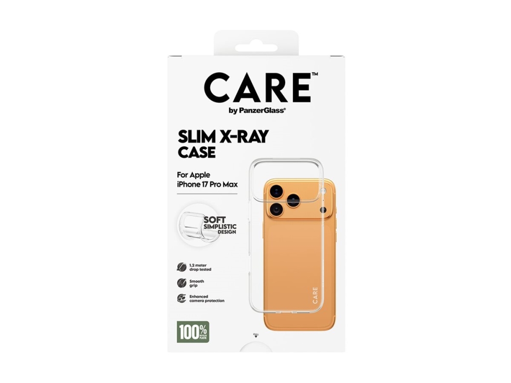CARE by PanzerGlass X-Ray - Bagsidecover til mobiltelefon - blød basis - termoplastisk polyuretan (TPU) - gennemsigtig - for Apple iPhone 17 Pro Max