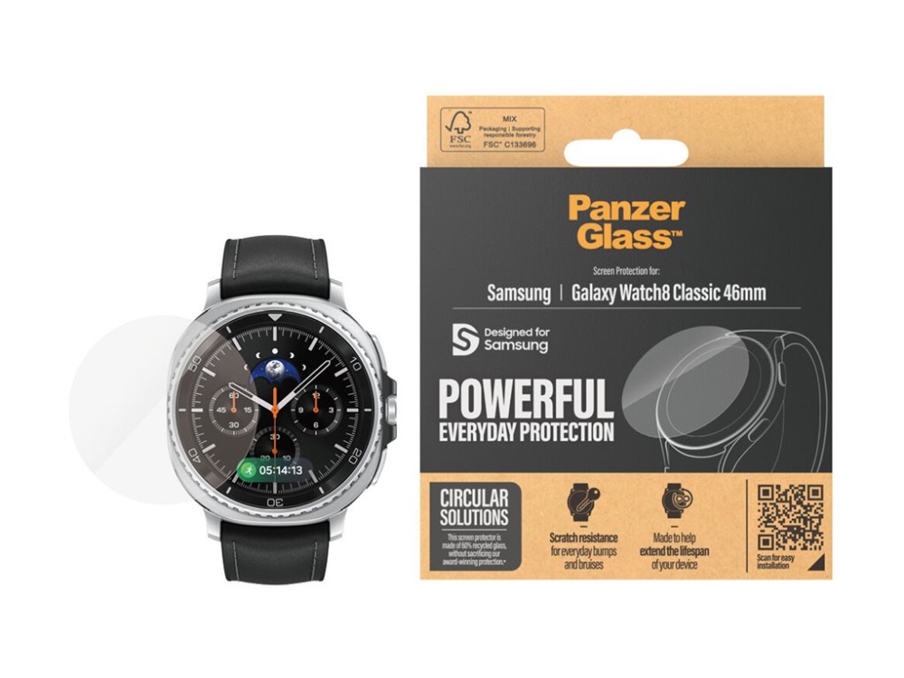 Panzerglass - Skærmbeskytter For Smart Watch - Glas - For Samsung Galaxy Watch8 Classic (46 Mm)