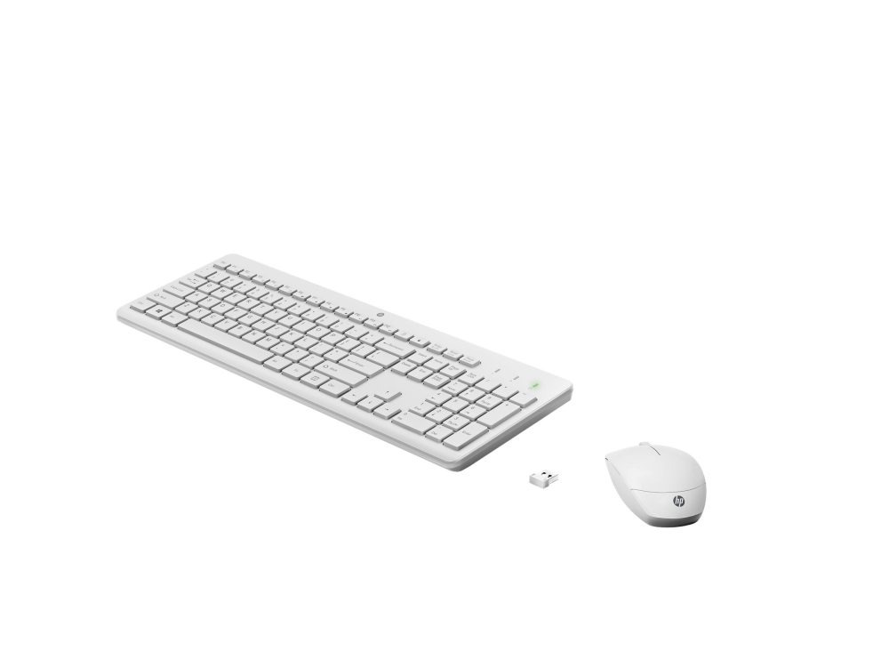 Hp 230 - Sæt Med Mus Og Tastatur - Trådløs - 2.4 Ghz - Pan Nordic - Hvid - For Hp 24 Laptop 14, 14S, 15, 15S, 17 Pavilion 24, 27 Pavilion Laptop 13,