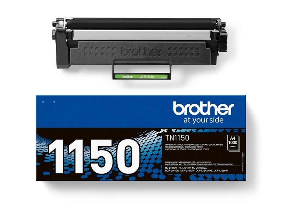 Brother TN1150 - Sort - original - boks - tonerpatron - for Brother DCP-L1640W, DCP-L1642W, HL-L1240W, HL-L1242W
