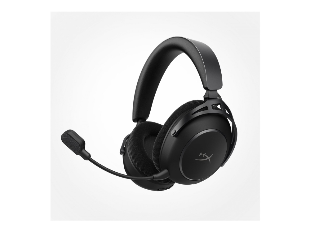 HyperX Cloud Alpha 2 - Headset - fuld størrelse - Bluetooth/2,4 GHz radiofrekvens - trådløs, kablet - 3,5 mm jackstik, USB-C - sort