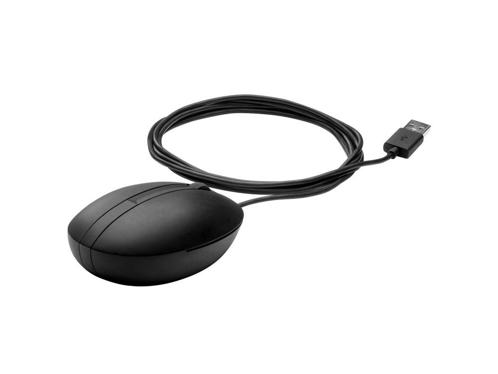Hp 320M-Maus Für Desktop-Pc, Kabelgebunden, Beidhändig, Optisch, Usb Typ-A, 1000 Dpi, Schwarz