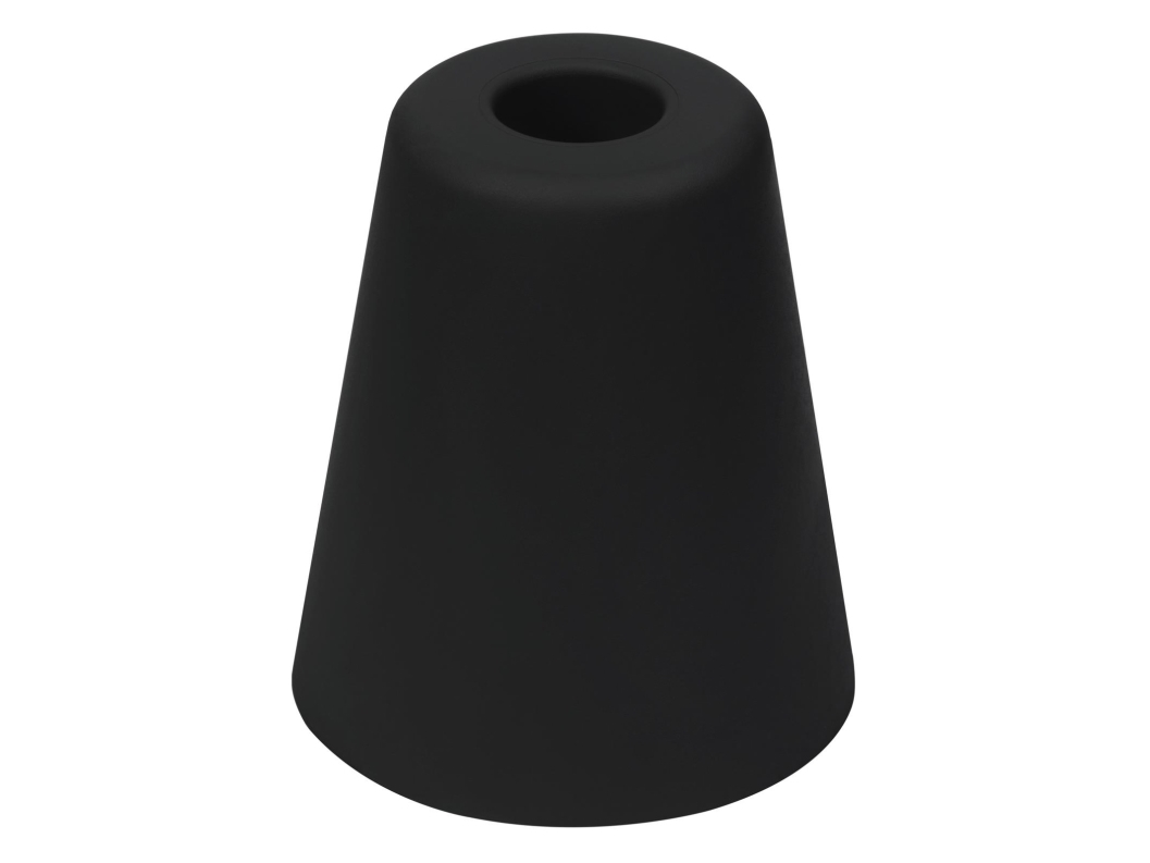 Dørbeslag/stopper til hjemmet, 8 cm, Ø 7 cm, gummi, sort