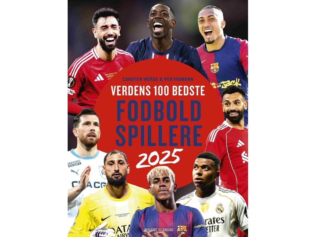 Världens 100 bästa fotbollsspelare 2025 Per Frimann Carsten Werge Språk: Danska | Böcker - Sport | GameStuff