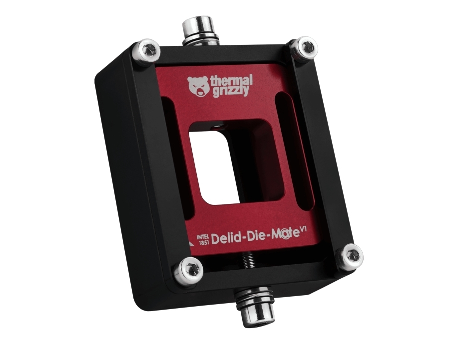 Thermal Grizzly Delid-Die-Mate V1, Værktøj til fjernelse af varmespreder, Aluminium, Sort, Rød, LGA 1851, Intel Core Ultra (Series 2), 56 mm