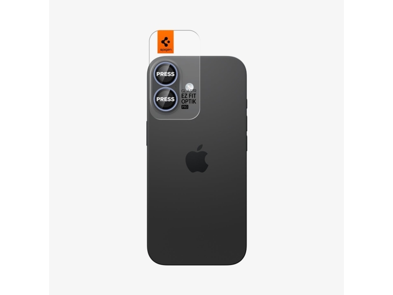 Spigen Optik Pro Glass Ez Fit Kameralinsebeskytter 2-Pak Til Iphone 16 / 16 Plus / 17 Blå
