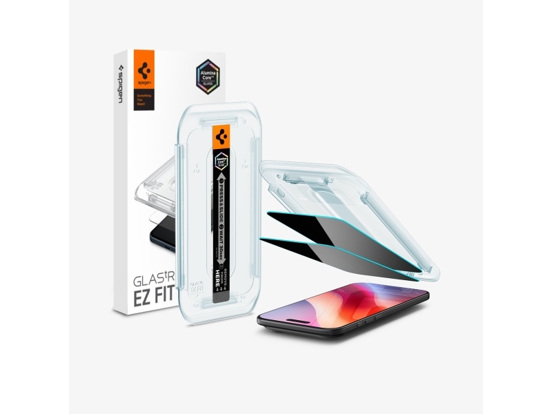 Spigen GLAStR Privacy EZ Fit Displayschutzfolie + Applicator - 2er-Pack für das Apple iPhone Air - Image 6