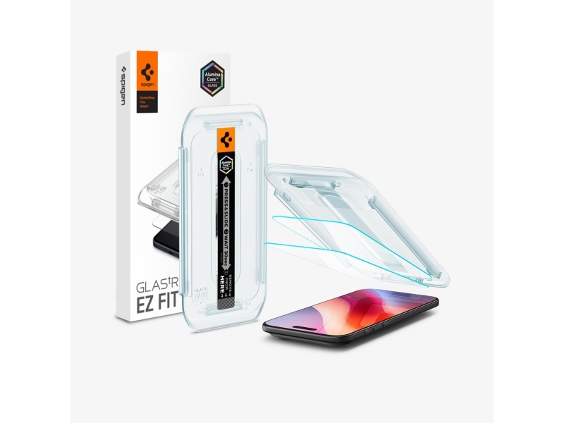 Spigen Glas.tR EZ Fit, Apple, iPhone Air, Dammresistent, Reptålig, Transparent, 2 styck | Tele & GPS - Mobil tillbehör - Skärmskydd | GameStuff