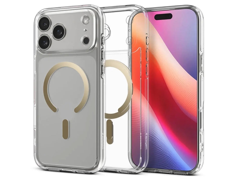 Spigen Acs10284, Cover, Apple, Iphone 17 Pro Max, 17,5 Cm (6.9"), Gold, Transparent