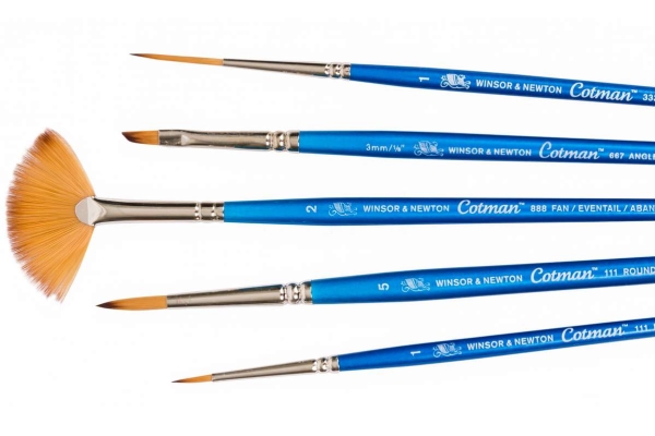 Cotman Watercolour Brush Set Short Handle 5Pcs Ass