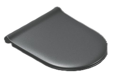 Catalano Softclose-istuin, mattamusta, TakeOff ja antibakteerinen materiaali.